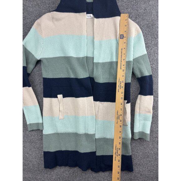 Carve Designs Durango Cardigan Women's Small Striped Open Front Hooded - Picture 3 of 7